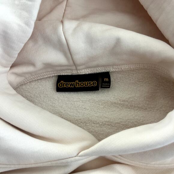 Authentic EUC Drew House Mascot Hoodie Chalk White Smiley‎ Face Logo M Pullover - Picture 6 of 15